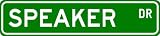 SPEAKER Street Sign ~ Personalized Family Lastname Sign ~ Gameroom, Basement, Garage Sign **