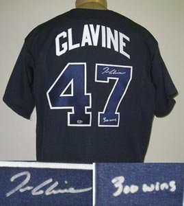 Tom Glavine Signed Blue Atlanta Braves Majestic Jersey - 300 Wins