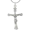 Sterling Silver Cross with Crucifix Necklace