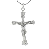 Sterling Silver Cross with Crucifix Necklace