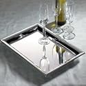 11X16 SILVER RECTANGLETRAY - LARGE 11X16 SILVER PLATED RECTANGULAR TRAY
