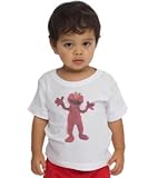 American Apparel Infant Sesame Street Elmo Surprise Poly-Cotton Loose Crew Neck T-Shirt
