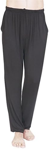 Hengzhi Men's Casual Big Tall Jersey Pajamas Pants Elastic Trousers Size 46 48