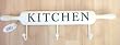 Handtuchhalter Nudelholz Kitchen Hakenleiste 3 Haken antik wei� Landhaus shabby Holz 49cm