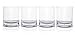 Modern Innovations 14 OZ SAN Double Old Fashioned Whiskey Tumbler Set of 4-- Restaurant Quality BPA Free, Break Resistant, Dishwasher Safe Acrylic Drinking Glasses and Whiskey Glass Set