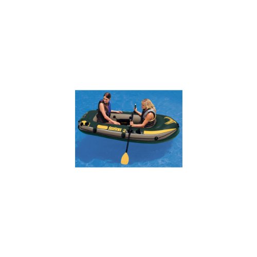 Seahawk 2-Man Weather Resistant Inflatable Boat Kit with French Oars