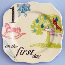 Rosanna 12 Days of Christmas Appetizer Plates, Set of 12