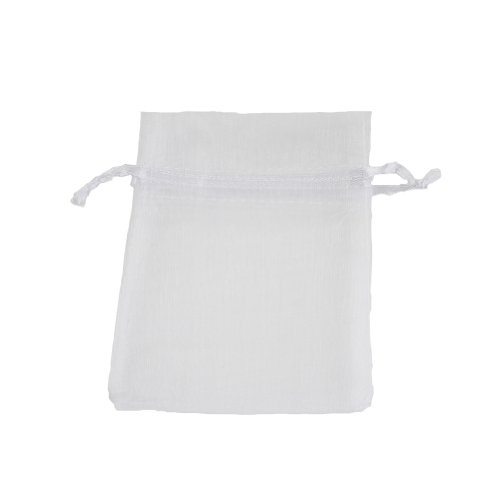 White 2×2.75″ 5x7cm Organza Pouch Drawstring Bag Wedding Favor Party Gift (Pack of 100pcs)