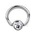 16 Gauge 1/4 Inches Austrian Crystal BCR Captive Ring