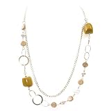 Review Puckator  / Hoops & Chains Necklace, Olive Green (Also Available in Black)