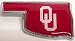 University of Oklahoma Sooners Auto Emblem - State Shaped with colors
