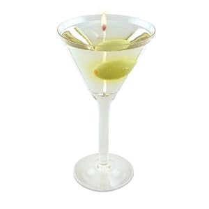 Classic Martini Gel Candle with Olive by 