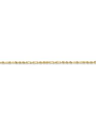14k Yellow Gold 10.00 Inches 2.00mm Wide Milano Rope Chain Anklet. Weight: 2.71 Grams - 30 Day Money Back Guarantee