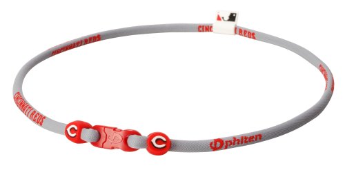 Phiten MLB Authentic X30 Necklace  Cincinnati Reds  22 Inches