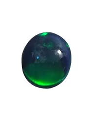 O&G Australia Natural Solid Black Opal Lightning Ridge 4.5x5mm Oval Shape Gemstone (0.39cts)