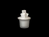 Glass Candle w ABC Blocks Top w Pink Crystals (Set of 24) - Baby Shower Gifts & Wedding Favors