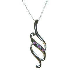 Wundersch�ner 925 Sterling Silber Damen - Anh�nger + Kette mit Rubin - 29mm*10mm