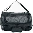 Diamond Plate Buffalo Leather Motorcycle Barrel Bag
