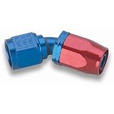 Earl's 304608 Auto-Fit Blue and Red Anodized Aluminum 45-Degree -8AN Hose End
