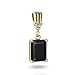 14K Yellow Gold Emerald-cut Genuine Black Onyx title=