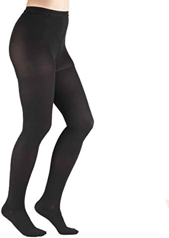 Wellington Orthopedic Women's 15-20 mmHg Varicose Veins Medical Compression Pantyhose, Black, Medium, 6.75 Ounce