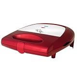 Chef Pepin CH48835 Stainless-Steel Nonstick Sandwich Maker and Panini Press, Metallic Red by Continental Electrics