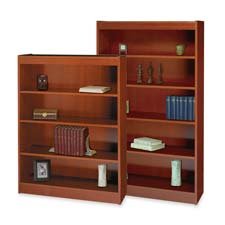 Safco Cherry Square Edge Veneer Bookcases