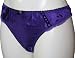Ex Store Purple Silk with Mesh Frill Thong 7629R