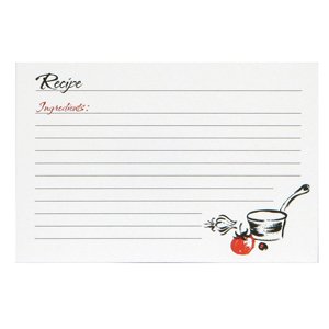 CR Gibson A La Carte Design Recipe Cards, 4 by 6-Inch, 40 Count