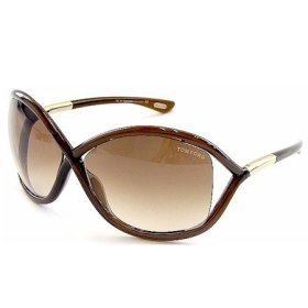 Childrens Toyshop  Apparel : New TOM FORD Whitney TF9 692 Sunglasses 64-14-110 Transparent Dark Lens Brown/ Rose Gold Frame