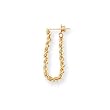 14k Diamond-Cut Rope Dangle Earrings