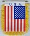 Rear View Mirror Flag- USA