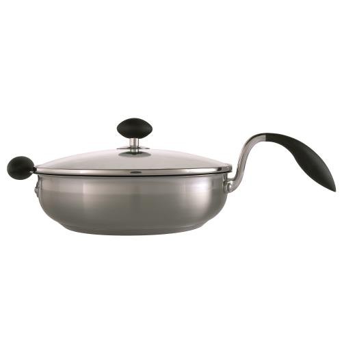 Cheap 'eazigrip' ergonomic design 26 cm saute pan with glass lid