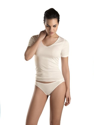 HANRO Damen Unterw&auml;sche Unterhemd Cotton Seamless 1504, Gr. L, Elfenbein (cygne) Preisvergleich
