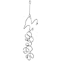 Oenophilia 6-Bottle Climbing Tendril Hanging Wine Rack, Black