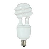 Satco S7363 9-Watt Candelabra Base T2 Mini Spiral, 5000K, 120V, Equivalent to 40-Watt Incandescent Lamp for Enclosed Fixtures