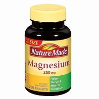 Nature Made Magnesium, 250mg, Tablets 200 ea
