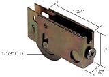 CRL Sliding Glass Door Roller with 1-1/8 Steel Wheel 1/2 Wide Housing for Better-Bilt Doors