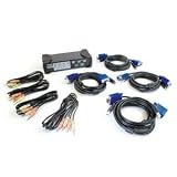 4PORT VGA USB PS2 Trulink KVM Switch with Cable and Audio