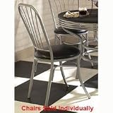 Review Home Styles  / Soda Shoppe Dinette Chair - Black (Black/Silver) (38