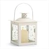 Small Ivory Color Glass Lantern - Style 37440
