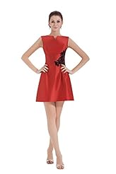 Taffeta Beaded Evening Dress 