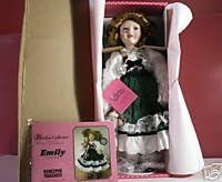 Paradise Galleries Homespun Treasures Emily Porcelain Doll by Homespun Treasures