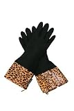Gloveables® Black Gloves with Leopard Print