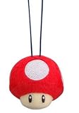 Mario Kart Fuwa Fuwa Plush Cleaning Cloth Mascot Keychain Red Mushroom