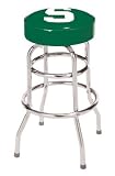 Double Rung Chrome Bar Stool Michigan State