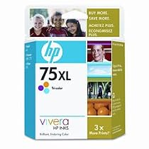 Original HP 75XL Tricolor Ink Cartridge in Retail Packaging