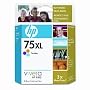 HP 75XL Tri-color Inkjet Print Cartridge (CB338WN)