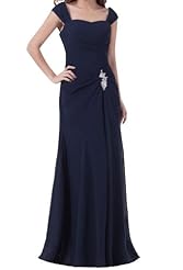 Chiffon Corset   Waistline Crystal  Evening Dress  With Rhinestones