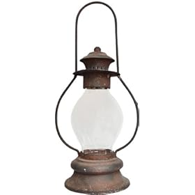  Rustic Barn Candle Lantern Black/red Country Rustic Lighting